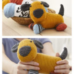 Colorblock Puppy Free Knitting Pattern