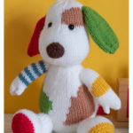 Colourful Patchy Dog Free Knitting Pattern