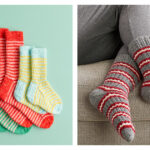 Cozy Striped Socks Free Knitting Pattern