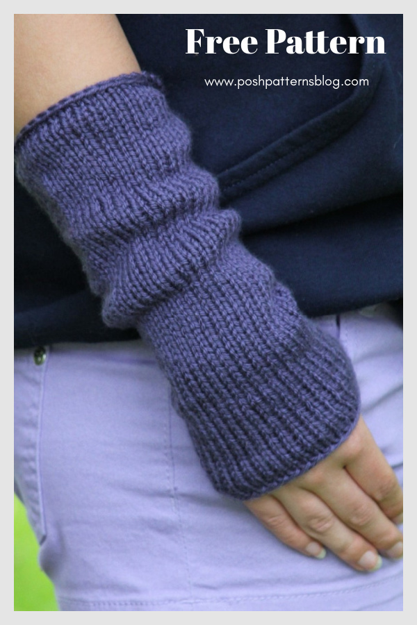Easy Arm Warmers Free Knitting Pattern