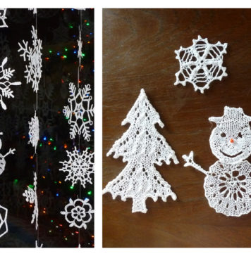 Flake Snowman Free Knitting Pattern