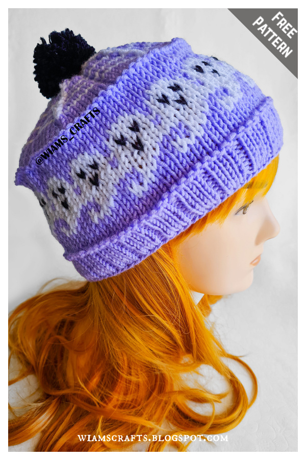 Ghost Party Halloween Hat Free Knitting Pattern