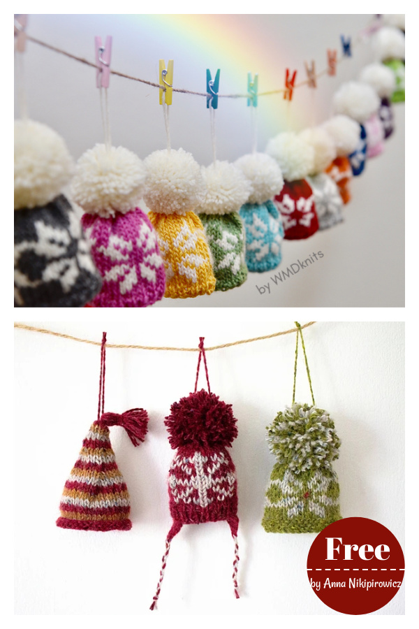 Holiday Mini Hat Free Knitting Pattern 