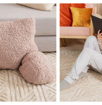 Homebody Lounger Pillow with Arms Free Knitting Pattern
