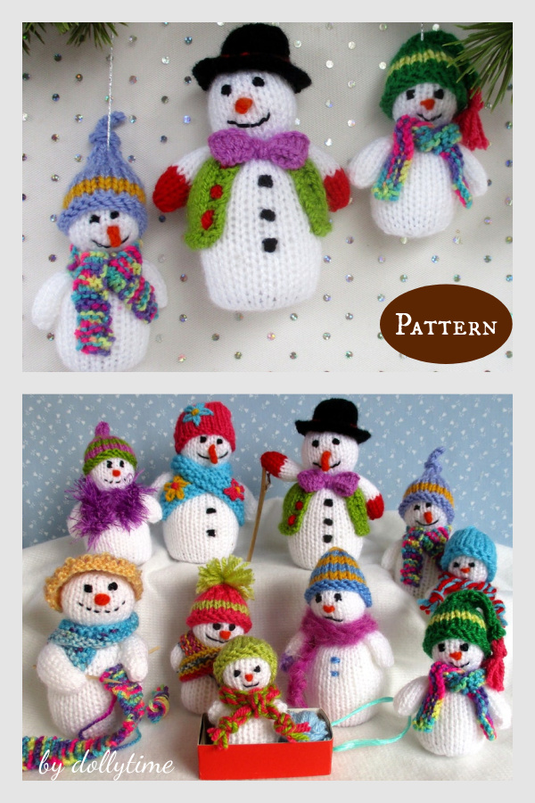 Little Snowmen Knitting Pattern
