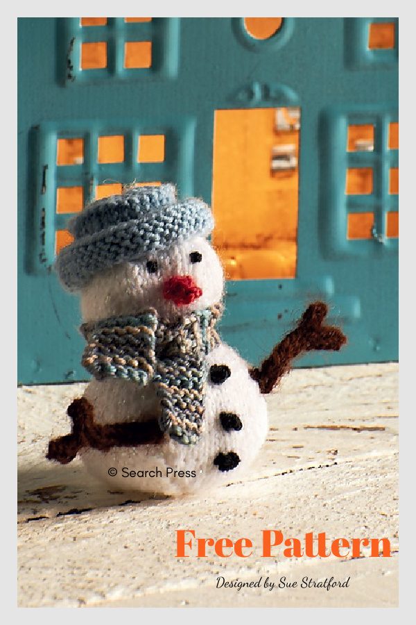 Mini Snowman Free Knitting Pattern