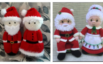 Santa and Mrs. Free Knitting Pattern and Paid