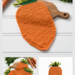 Carrot Dishcloth Free Knitting Pattern