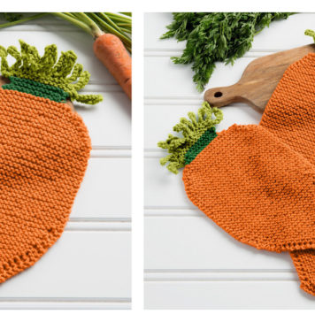 Carrot Dishcloth Free Knitting Pattern
