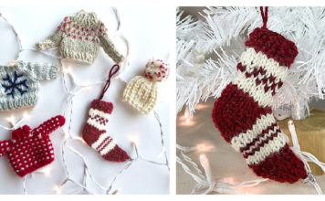 Christmas Mini Ornaments Free Knitting Pattern