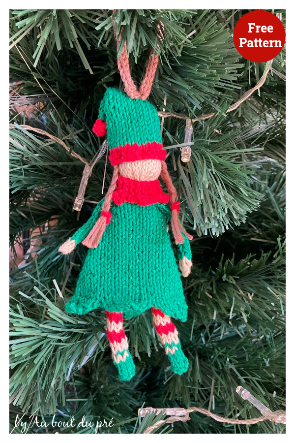 Elf Ornament Free Knitting Pattern