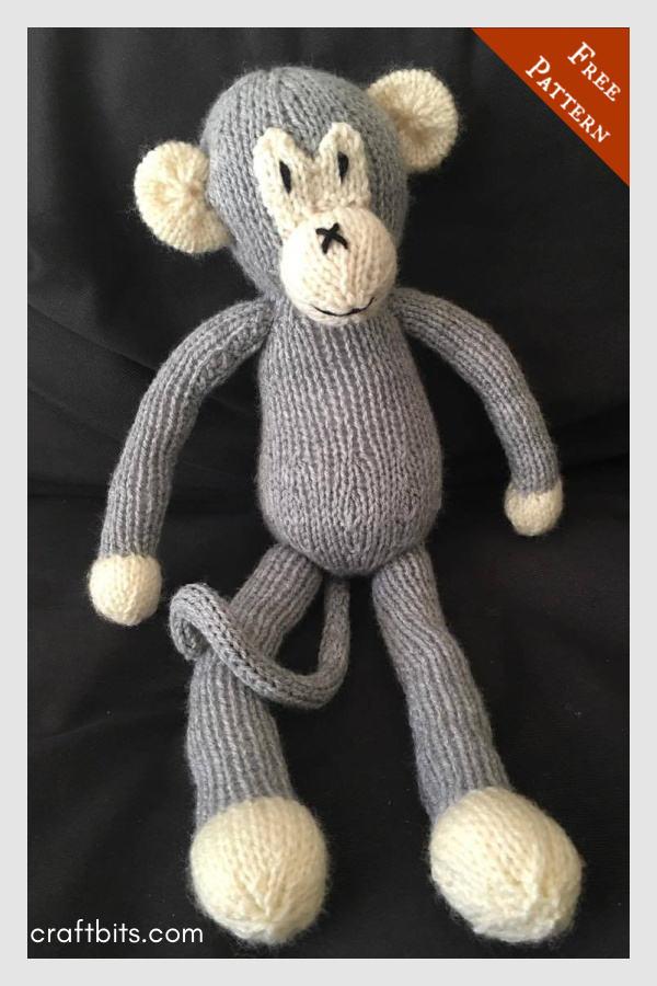 Mikey the Monkey Amigurumi Free Knitting Pattern