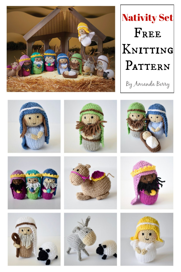 Nativity Set Free Knitting Pattern