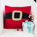 Santa’s Belt Pillow Free Knitting Pattern