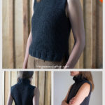 Sloper Sleeveless Turtleneck Sweater Free Knitting Pattern