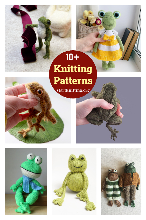 10+ Frog and Toad Amigurumi Knitting Patterns 