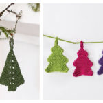 Christmas Tree Garland Free Knitting Pattern