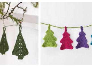 Christmas Tree Garland Free Knitting Pattern