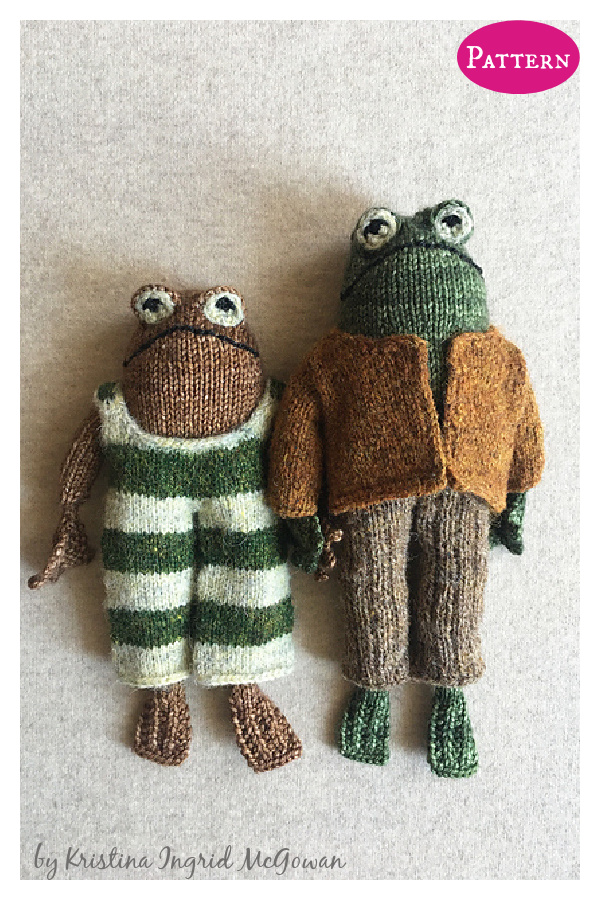 Frog and Toad Amigurumi Knitting Pattern
