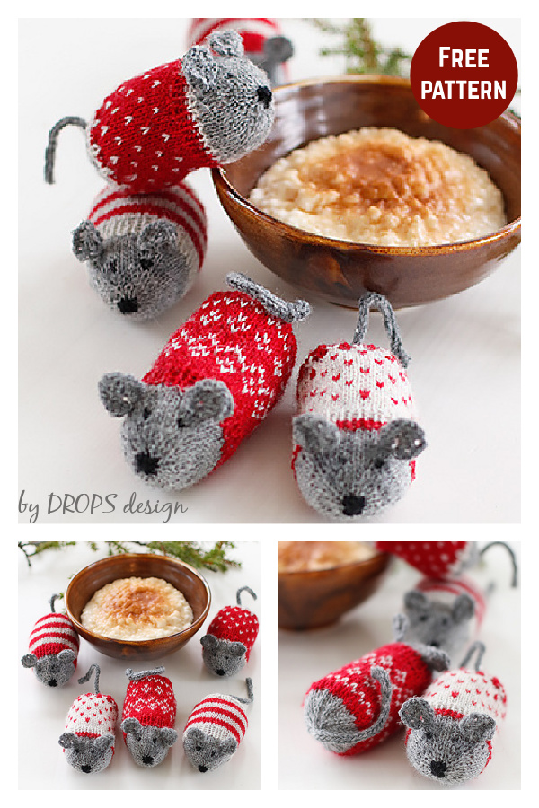 Nordic Christmas Mice Free Knitting Pattern
