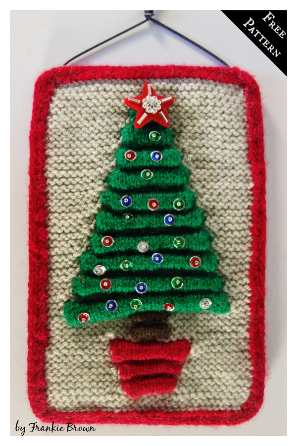 One More Christmas Tree Wall Hanging Free Knitting Pattern