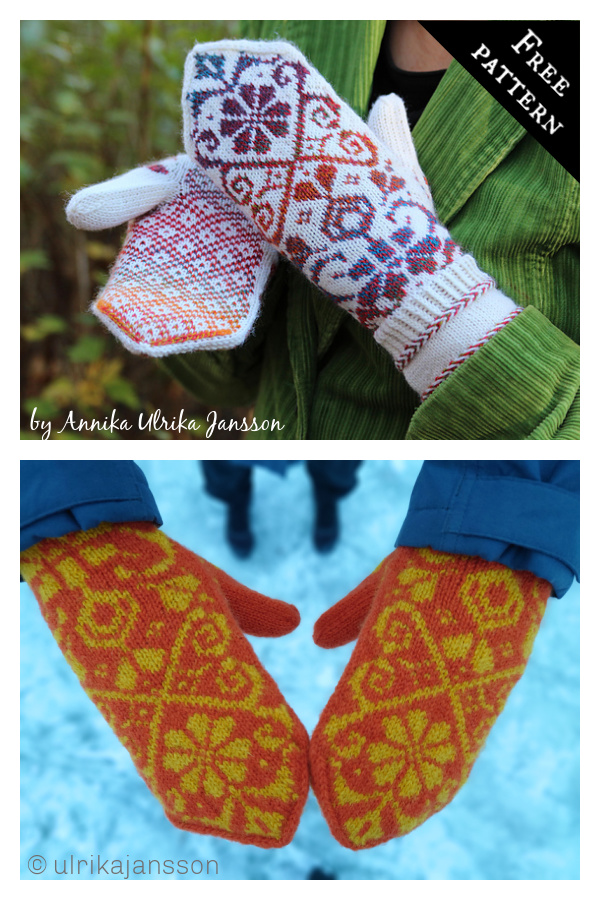 Pieces of Home Mittens Free Knitting Pattern