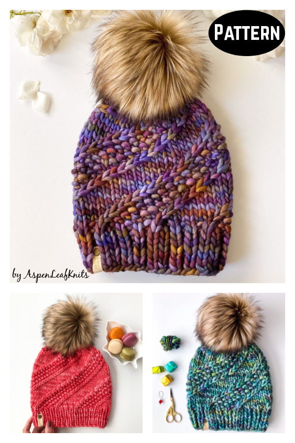 Sidewinder Beanie Knitting Pattern