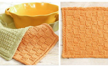 Basket Weave Dishcloth Free Knitting Pattern