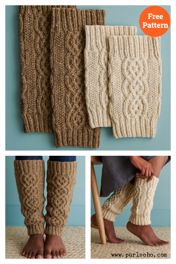 Classic Cable Leg Warmers Free Knitting Pattern