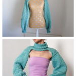 Bolero Shrug Sleeves Free Knitting Pattern and Video Tutorial