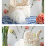 Easy Bunny Basket Free Knitting Pattern