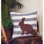 Fluffy Bunny Pillow Cover Free Knitting Pattern