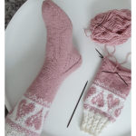 Hearts Up and Down Socks Free Knitting Pattern