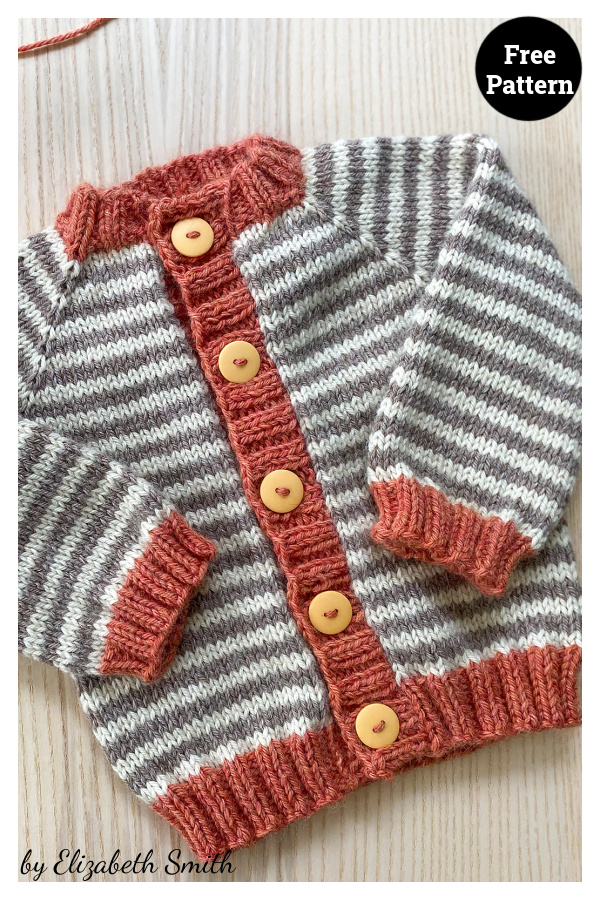 Little Coffee Bean Cardigan Free Knitting Pattern