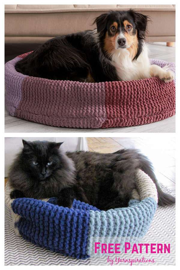 Pet Bed Free Knitting Pattern
