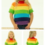 Rainbow Children’s T-Shirt Free Knitting Pattern