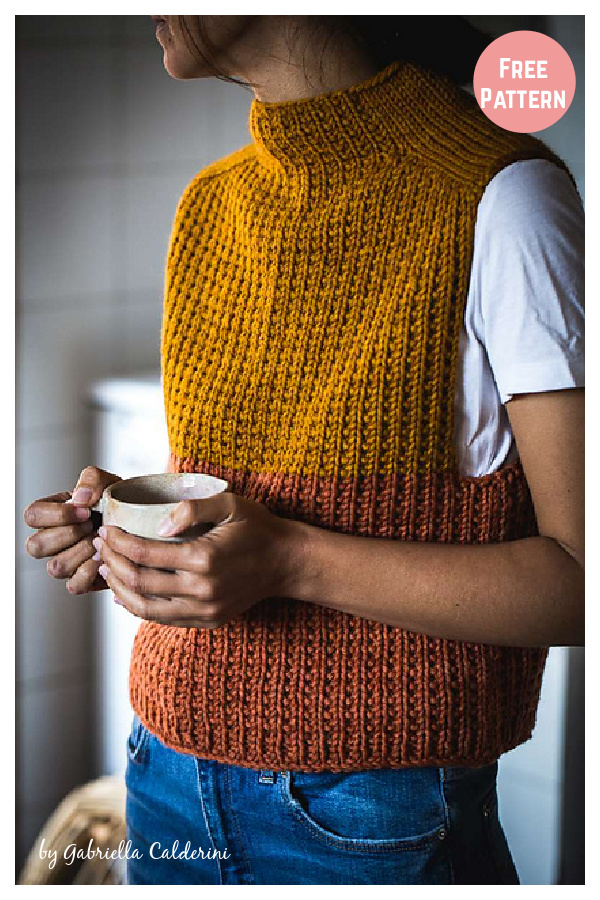Timbo Vest Free Knitting Pattern