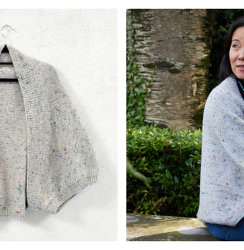 Tweedy Shrug Free Knitting Pattern