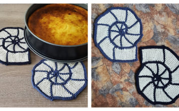 Ammonite Potholders Free Knitting Pattern