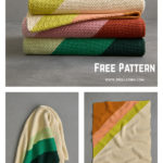 Colorful Corner Blanket Free Knitting Pattern