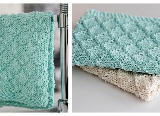 Modern Kitchen Towels Free Knitting Pattern