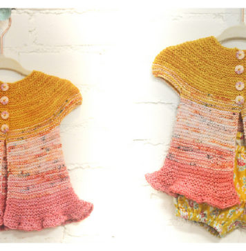 Rosebud Baby Cardigan Free Knitting Pattern