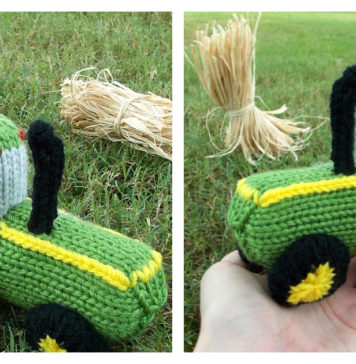 Tractor Toy Free Knitting Pattern