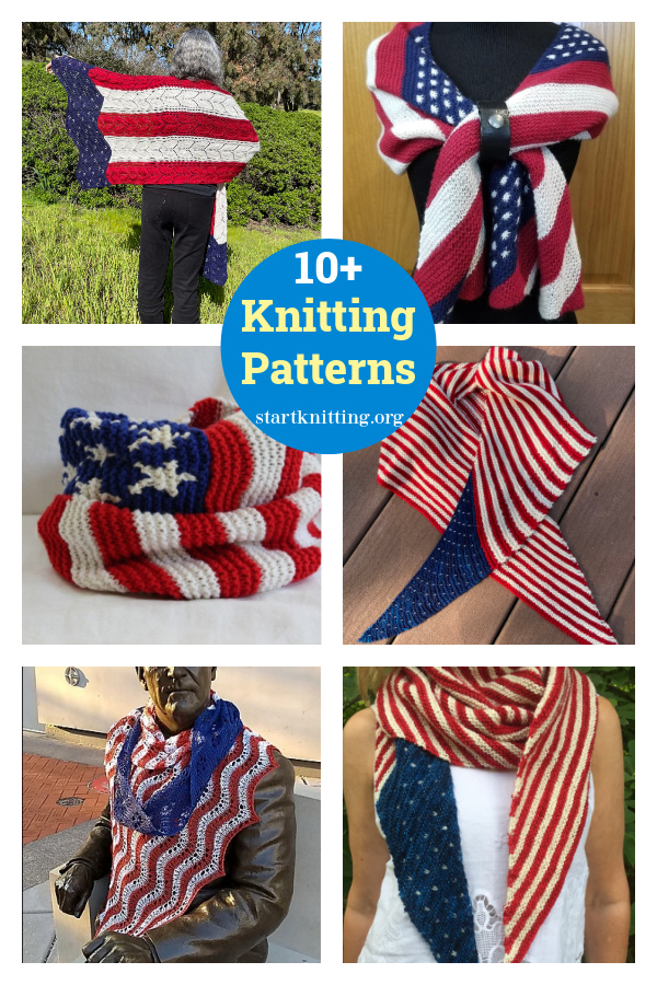 10+ Patriotic Shawl Knitting Patterns 