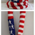 American Flag Infinity Scarf Knitting Pattern