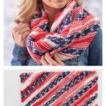 American Pride Knit Cowl Free Knitting Pattern