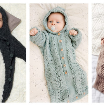 Bunting Bag with Hood Free Knitting Pattern