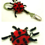 Ladybug Pacifier Clip Free Knitting Pattern