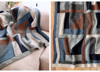 Log Cabin Quilt Free Knitting Pattern