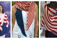 Patriotic Shawl Free Knitting Pattern